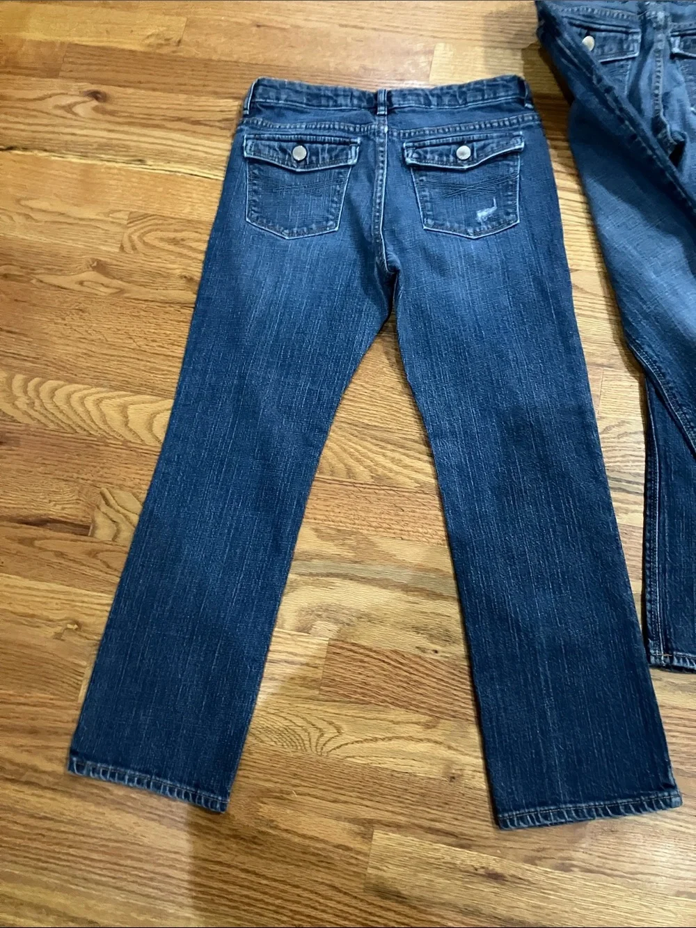 GAP Girls Blue Denim Distressed Jeans Sz 12 Plus Adjustable Waist EUC 2 Pairs